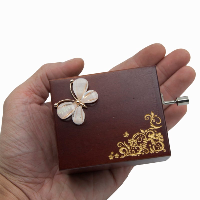 Wingostore Mini Handcrank Music Box for Christmas/Birthday/Valentine's Day, Tune of Fur Elise(Butterfly) - Image 3